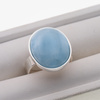 Pierścionek regulowany - owalny Larimar w srebrze