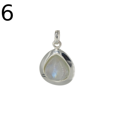 Zawieszka - Kamień Księżycowy łza w srebrze