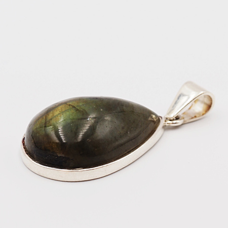 Zawieszka srebrna z labradorytem - łza