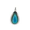Zawieszka - Malachit z Turkusem łza w srebrze