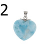 Zawieszka - larimar serce w srebrze rodowanym