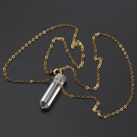Naszyjnik - Kryształ Górski mały sopel na łańcuszku
