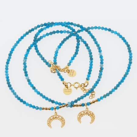 Naszyjnik - Apatyt, róg obfitości i srebro złocone