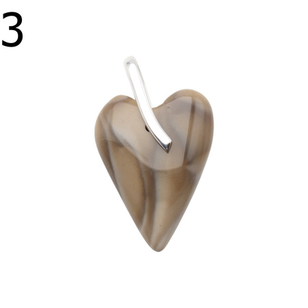 Zawieszka serce - Krzemień Pasiasty i srebro