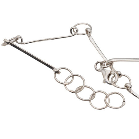 Naszyjnik regulowany - mleczny Bursztyn w srebrze 