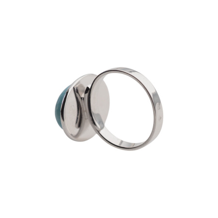 Pierścionek regulowany z owalnym Larimarem w srebrze