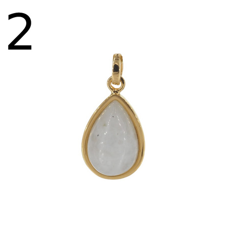 Zawieszka z Kamieniem Księżycowym w srebrze złoconym