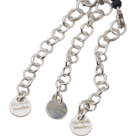 Naszyjnik - Noc Kairu, hematyt, słońce i srebro