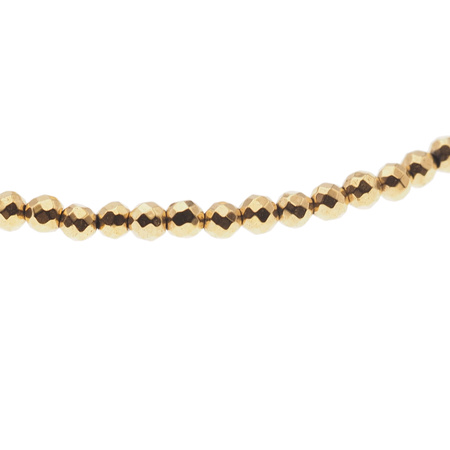 Naszyjnik - złoty, cięty Hematyt i srebro złocone