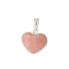 Zawieszka - Opal Różowy serce w srebrze