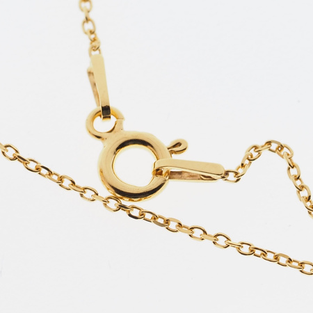 Naszyjnik - Kryształ Górski sopel w okuciu na łańcuszku złoconym