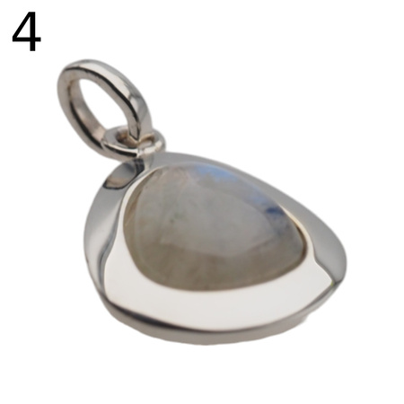 Zawieszka - Kamień Księżycowy łza w srebrze