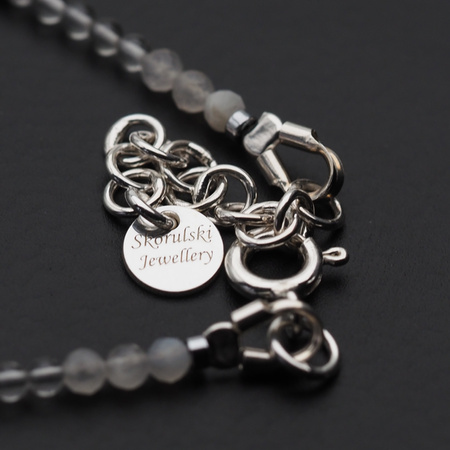 Bransoletka - Kamień Księżycowy, Kryształ Górski i srebro