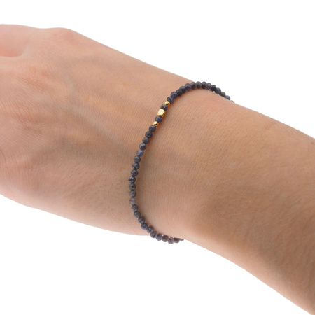 Bransoletka - Szafir fasetowane kulki 3mm