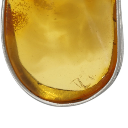 Zawieszka - Bursztyn mleczno-przezroczysty w srebrze 