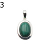 Zawieszka z owalnym malachitem w srebrze