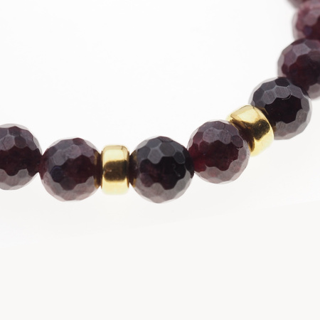 Bransoletka z granatem – kamień siły i energii | Srebro złocone 925