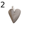 Zawieszka serce - Krzemień Pasiasty i srebro