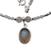 Naszyjnik z zawieszką - Labradoryt i srebro