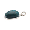 Zawieszka - Chryzokola owal 15x11 mm w srebrze