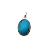Zawieszka - Malachit z Turkusem owal w srebrze