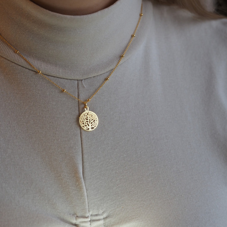 Naszyjnik z drzewem życia- srebro złocone