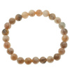 Bransoletka 19 cm - fasetowany Kamień Słoneczny kulki 8mm