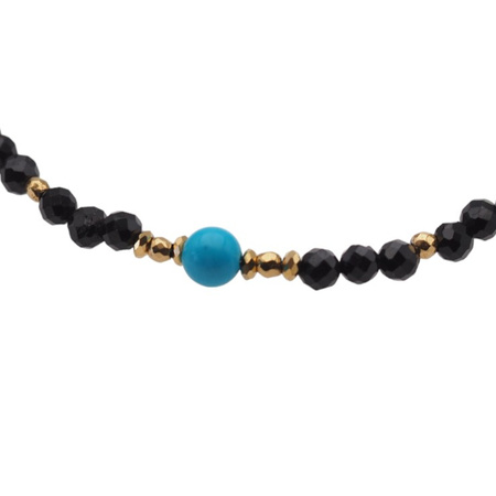 Bransoletka znak zodiaku strzelec - mix kamieni i srebro złocone