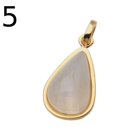 Zawieszka z Kamieniem Księżycowym w srebrze złoconym