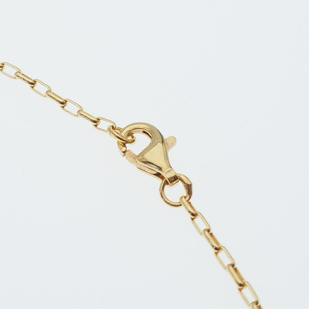 Naszyjnik - Kryształem Górskim sopel w okuciu na łańcuszku złoconym