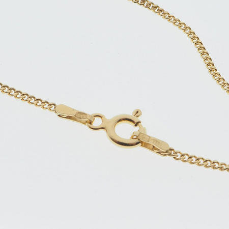 Naszyjnik - Kryształem Górskim sopel w okuciu na łańcuszku złoconym