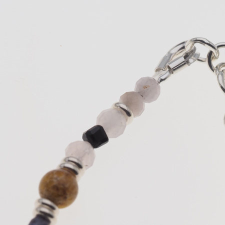 Bransoletka znak zodiaku waga - mix kamieni i srebro