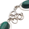 Bransoletka z owalnym malachitem w srebrze.