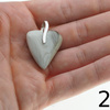 Zawieszka serce - Krzemień Pasiasty i srebro