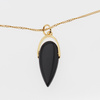 Naszyjnik srebrny złocony - Onyks łza na łańcuszku