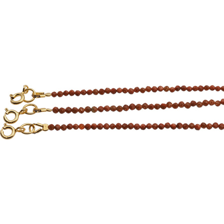 Bransoletka - fasetowany Piasek Pustyni kulki i srebro złocone