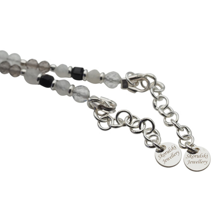 Bransoletka znak zodiaku Koziorożec - mix kamieni i srebro