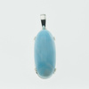 Zawieszka - larimar owalny 28x12mm w srebrze