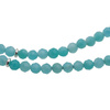 Bransoletka regulowana - Amazonit fasetowane kulki i srebro