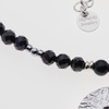 Naszyjnik - Spinel fasetowane kulki, Hematyt i srebro