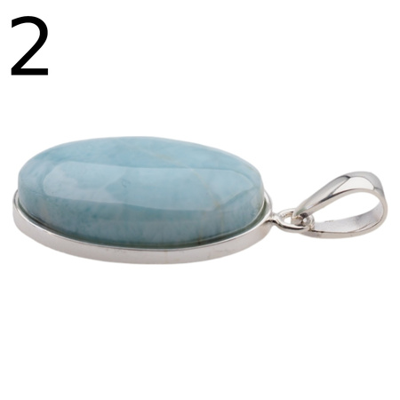 Zawieszka - larimar owalny w srebrze