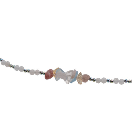 Naszyjnik - Mix kamieni sieczka, kulki i srebro