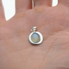 Zawieszka srebrna z labradorytem - owal