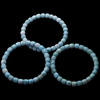 Bransoletka 18,5-19cm na gumce - larimar baryłki 7mm
