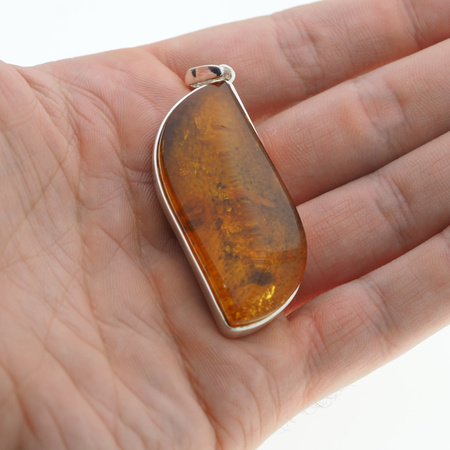 Zawieszka - Bursztyn i srebro