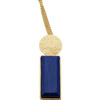 Naszyjnik srebrny złocony z Lapisem Lazuli w kształcie prostokąta