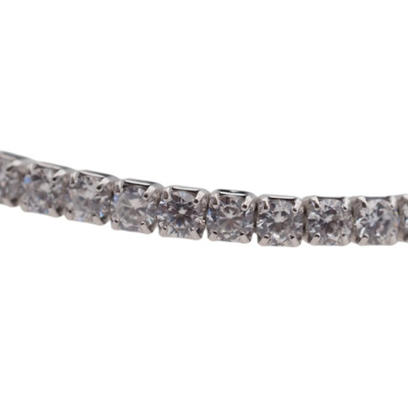 Bransoletka sprężynująca - cyrkonie w srebrze