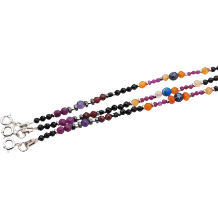 Bransoletka znak zodiaku baran - mix kamieni i srebro