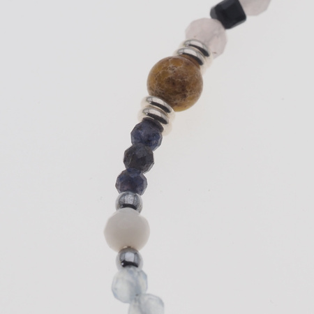 Bransoletka znak zodiaku waga - mix kamieni i srebro