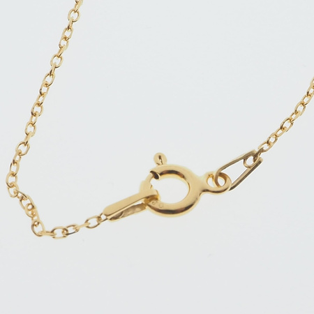 Naszyjnik - Kwarc Rutylowy sopel w okuciu srebrnym, złoconym na łańcuszku